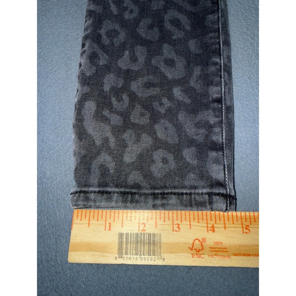 DL1961 Florence Cropped Instasculpt Skinny Jeans Grey Leopard Print 26 Memphis - Picture 9 of 10